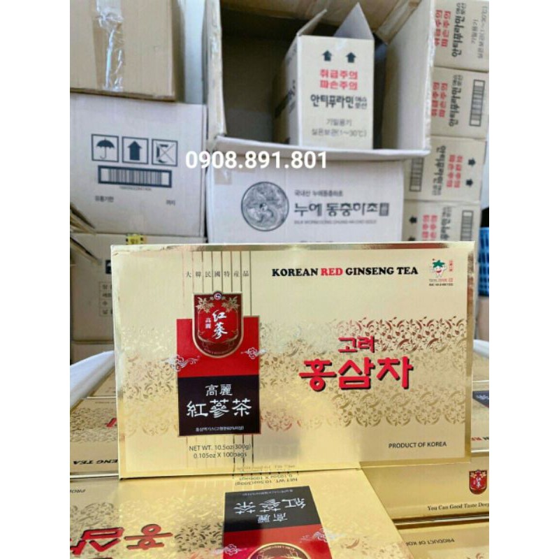 Trà hồng sâm  Hàn Quốc 300g (100 gói × 3g)