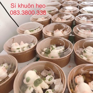 Khuôn silicon mặt heo nâu