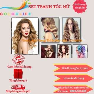 BỘ TRANH TÓC NỮ TRANH CẮT TÓC SIÊU ĐẸP GIÁ XƯỞNG K65 COLORLIFE