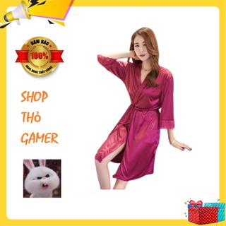 Áo choàng mặc ngủ vải phi thun cao cấp
