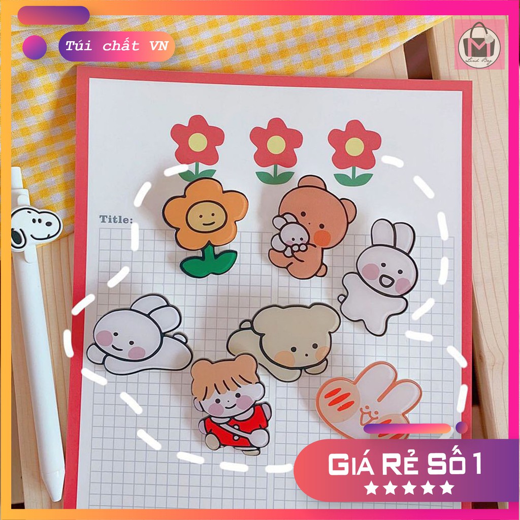 [Mã FAMINI1505 giảm 10k đơn từ 20k] Phụ Kiện Sticker, Huy Hiệu Mica Trang Trí Balo, Túi Tote Siêu Cute ^_^