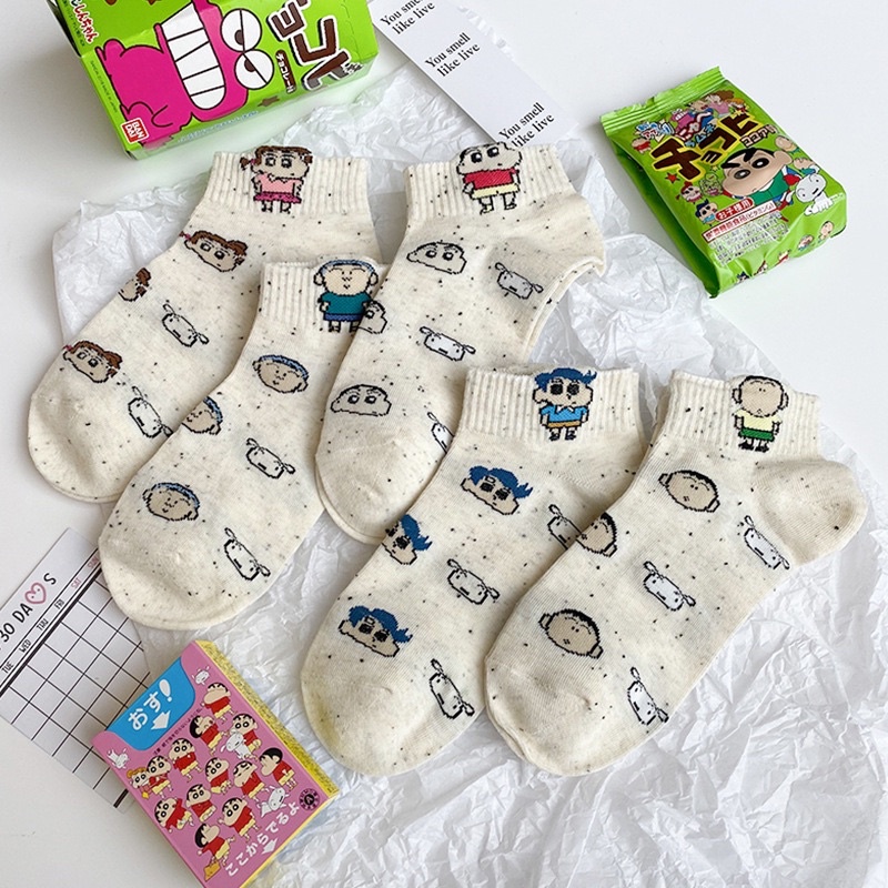 Tất Cổ Vừa  Hoạ Tiết Các Nhân Vật Hoạt Hình  Chất Liệu Cotton Loại 1
