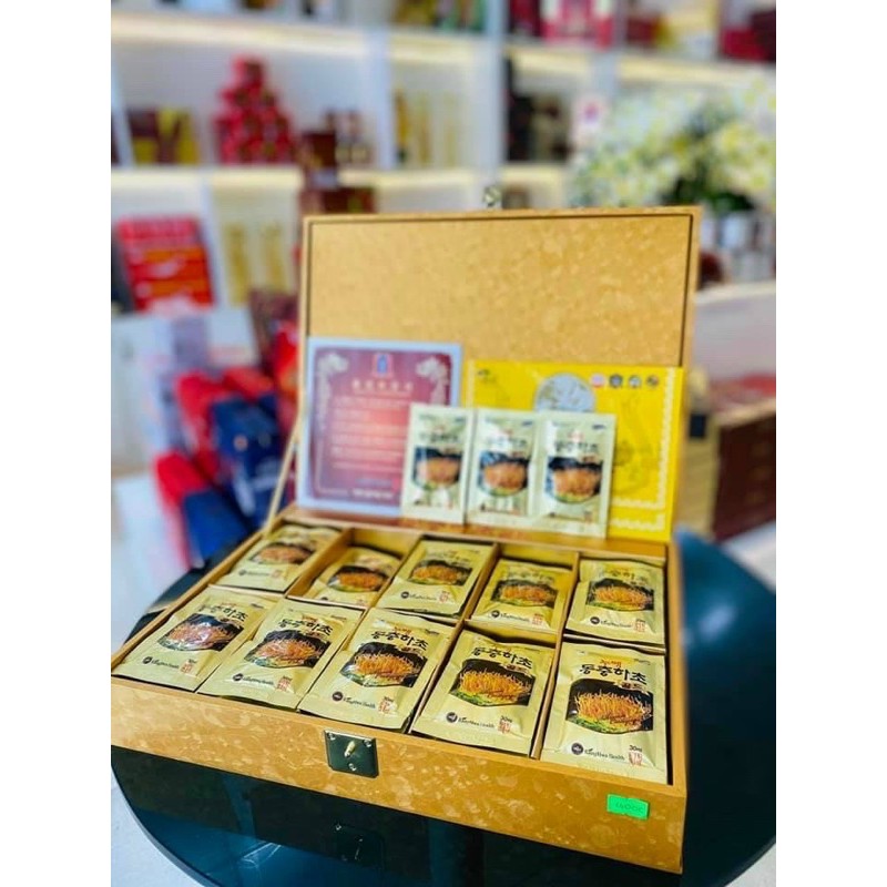 [Mã GROWEEK giảm 10% đơn 300K] Đông Trùng Hạ Thảo Hộp Gỗ Vàng 60 gói Hàn Quốc | BigBuy360 - bigbuy360.vn