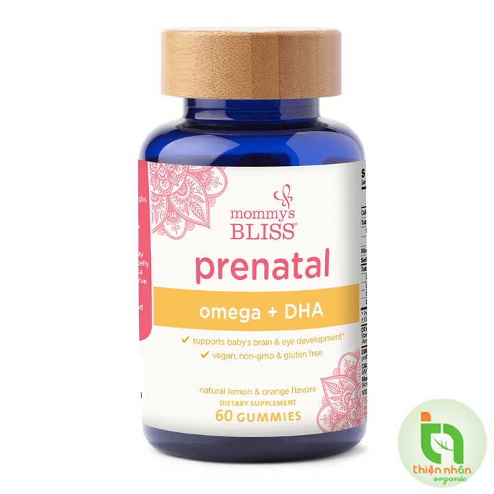 Viên bổ sung Omega và DHA cho mẹ bầu Mommy's Bliss (60v) Prenatal Omega + DHA Gummy