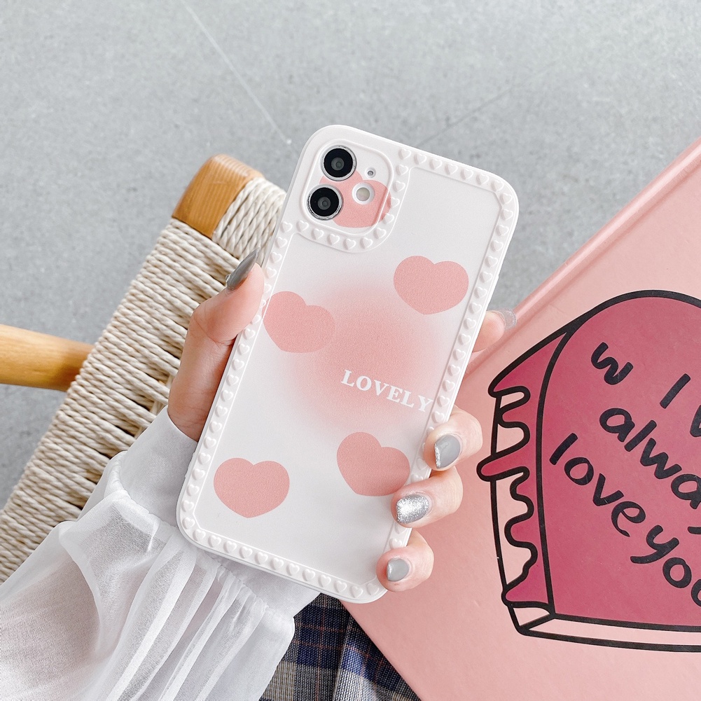 Iphone 11 12 Pro Max 7 8 Plus Xr Max Se 7plus 11 Xr Xs Pro Se2020 8plus 12 Ốp lưng silicon tình yêu LKY MM