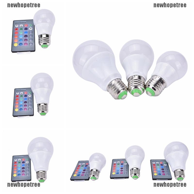 Bóng Đèn LED RGB E27 85-265V Đổi Màu Kèm Điều Khiển Từ Xa