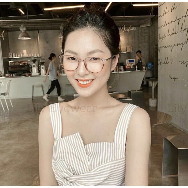 Gọng kính cận nam nữ nhựa 8242 dáng vuông, gọng có cốt chắc chắn -Lắp kính mắt theo yêu cầu