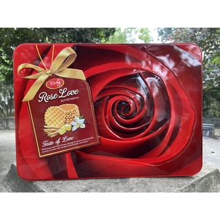 Bánh quy bơ trứng Rose Love Richy hộp thiếc 510gr