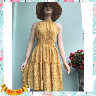 Đầm xèo hoa nhí lụa cao cấp+++