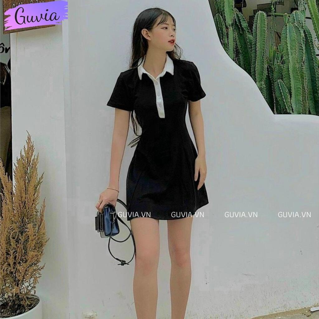 Đầm Hai Dây Bản To dáng ngắn ôm body GUVIA, Đầm body 2 dây sexy chất thun mặc đi tiệc đi chơi DB53 | BigBuy360 - bigbuy360.vn