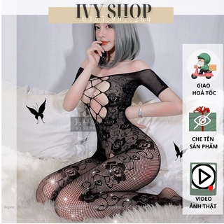 Bộ đồ ngủ body ren lưới liền thân bó sát sexy - bst003 BST002 Bodystocing lưới liền tất bó sát béo gầy mặc đều xinh TKVN