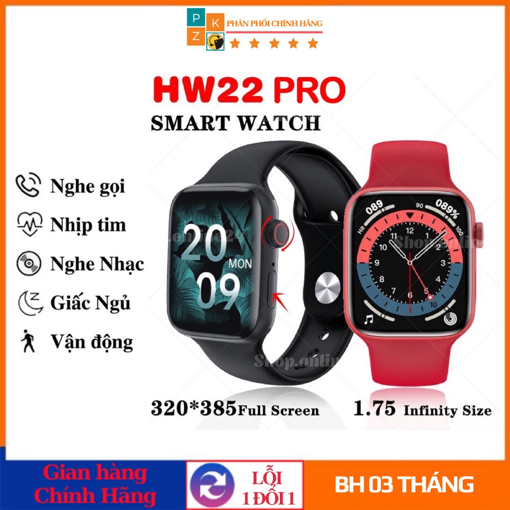 Đồng hồ thông minh HW22 Pro Premium, màn hình Tràn Viền 1.75 inch, hỗ trợ Nghe Gọi, thay Hình Nền....