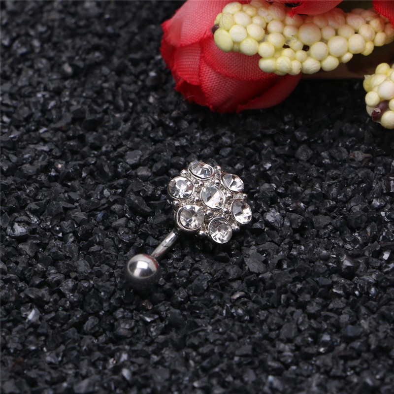 Khuyên RốN ĐíNh Đá BằNg ThéP Y Tế