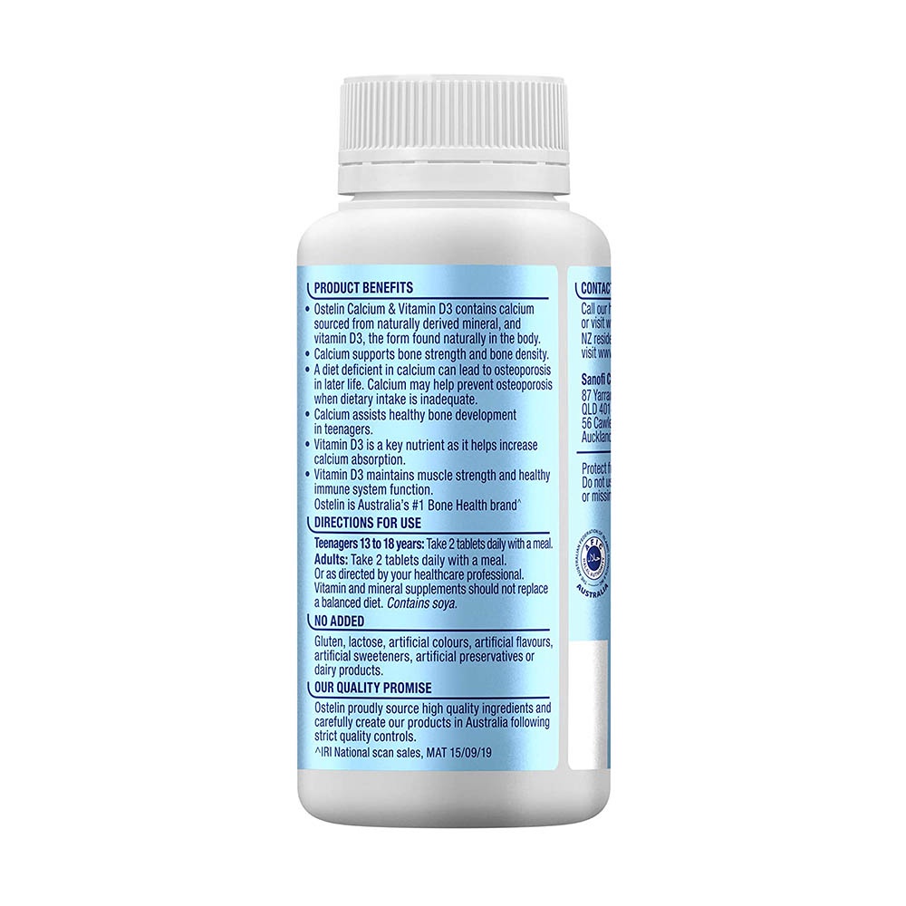 Viên uống bổ sung vitamin D &amp; Calcium Ostelin của Úc