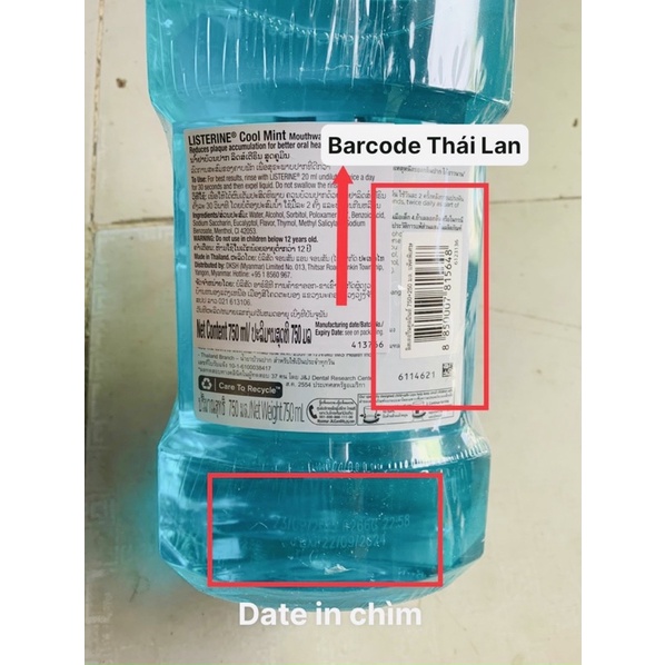 (Date 2024) Nước súc miệng Listerine 750ml