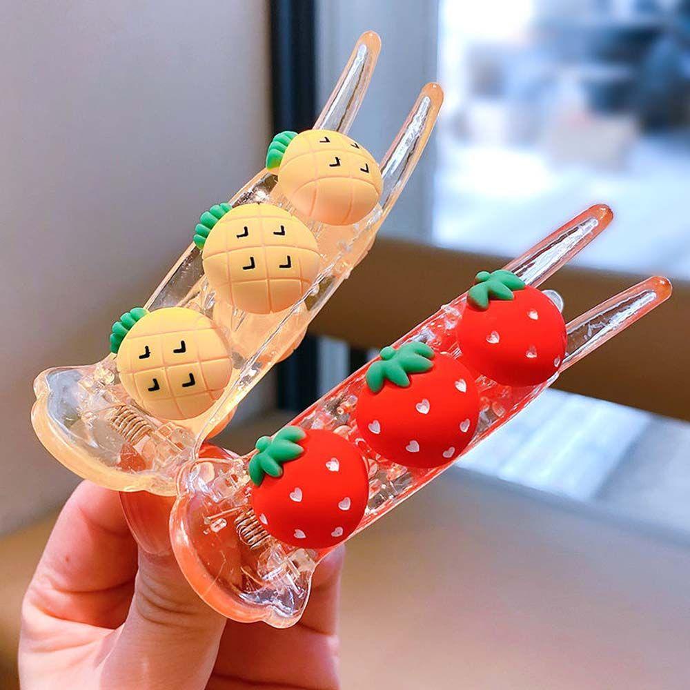 Kẹp Tóc Hình Ngôi Sao / Trái Cây / Mặt Trăng Màu Cầu Vồng Dễ Thương Kiểu Hàn Quốc Wmes15