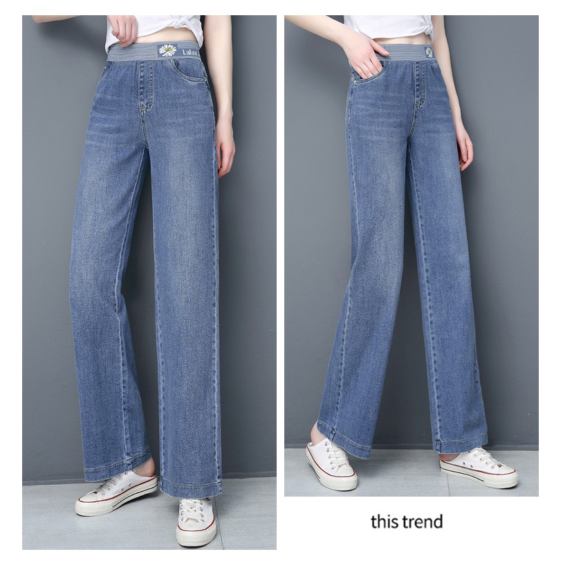 193P65 - Quần jean nữ ống rộng hàng nhập - giá 620k