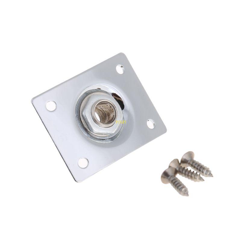 Đĩa Jack Cắm Đàn Guitar + Ổ Cắm Đầu Ra Chrome Hình Chữ Nhật Cho Gibson Epiphone