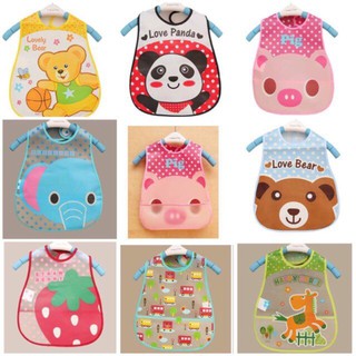 Yếm ăn dặm cho bé có máng chống thấm baby bib