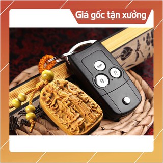 Móc khóa gỗ khắc Thần Tài