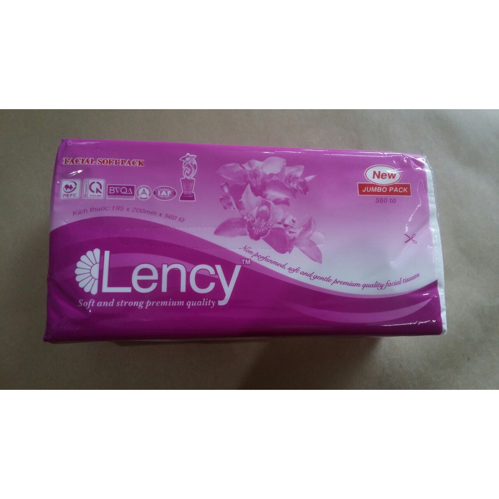 Combo 2 gói Khăn Giấy Lụa Lency 180 Tờ ( giấy 3 Lớp)