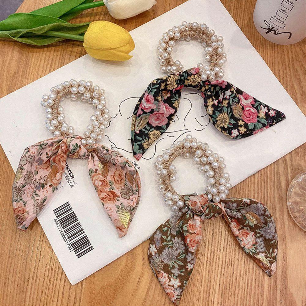 Dây Cột Tóc Cao Su Co Giãn Thiết Kế Tinh Tế Thời Trang Cho Nữ
