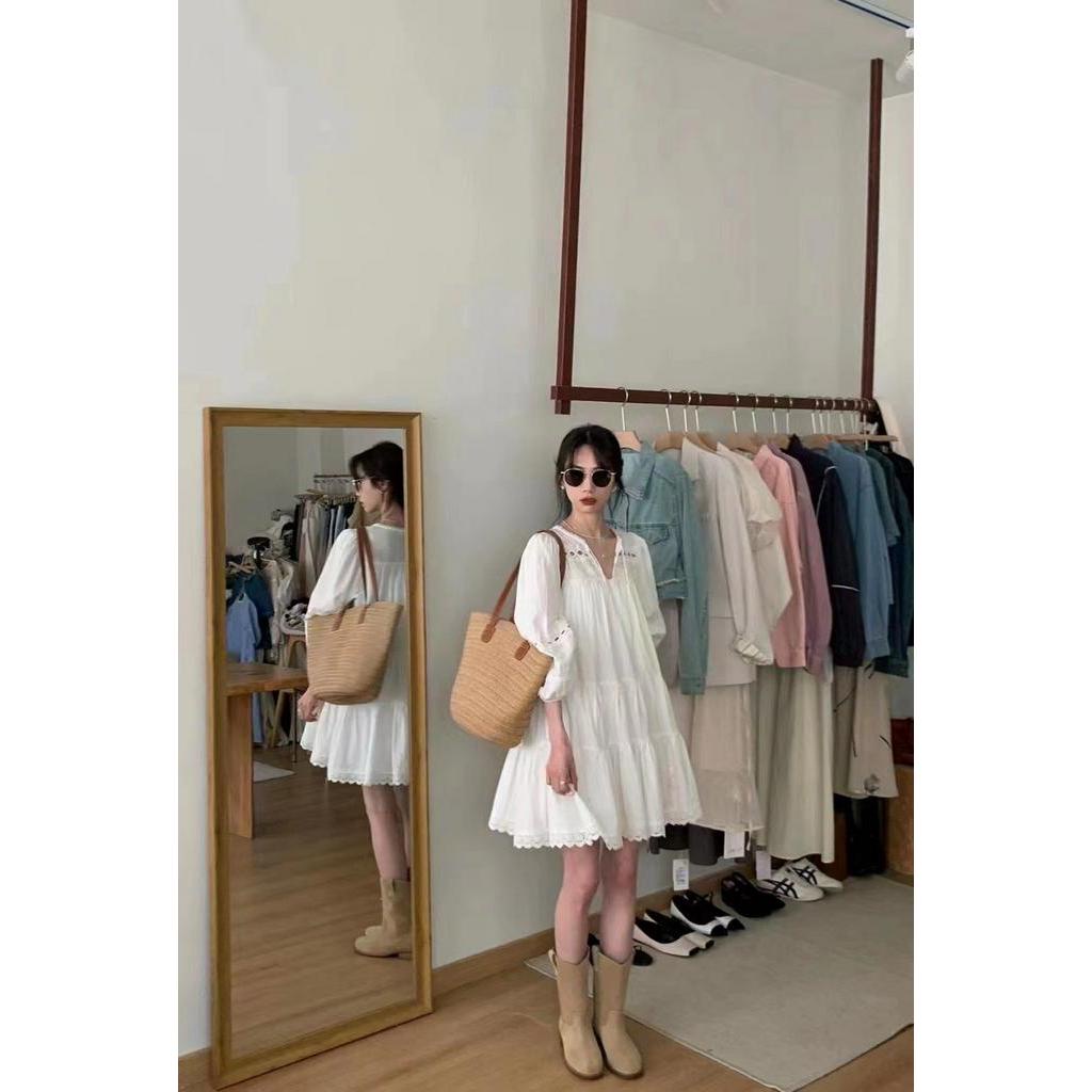 Đầm Chữ A Dài Tay Dáng Rộng Phong Cách Mùa Xuân Mới 62602