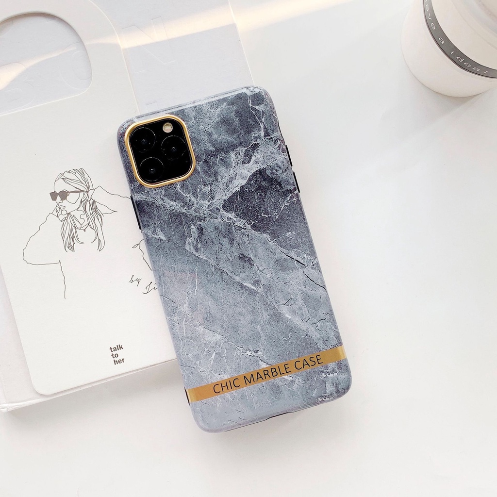 Ốp lưng iphone Chic Marble nhựa dẻo bảo vệ điện thoại Xsmax/ ip11/11pro/11promax/ip12/12pro/12promax