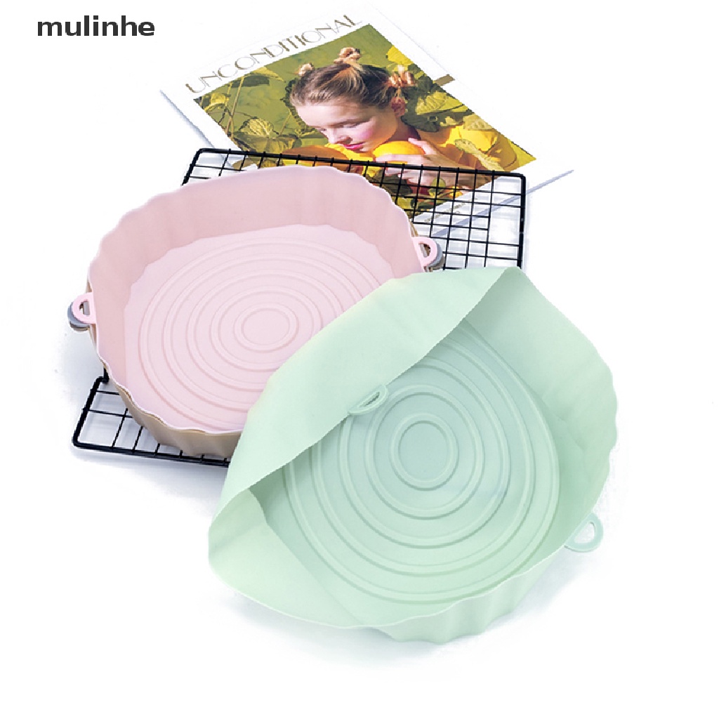 Nồi Chiên Không Dầu Bằng Silicone 18cm Kèm Khay Nướng Chống Dính