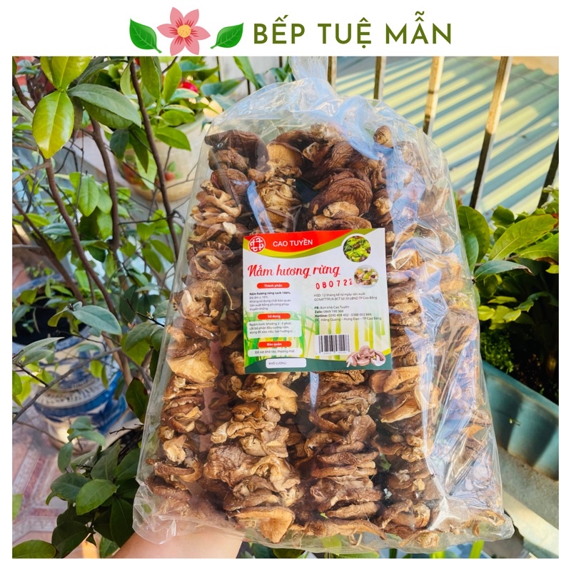 Nấm hương rừng khô, chính hãng Cao Tuyền, túi 500g