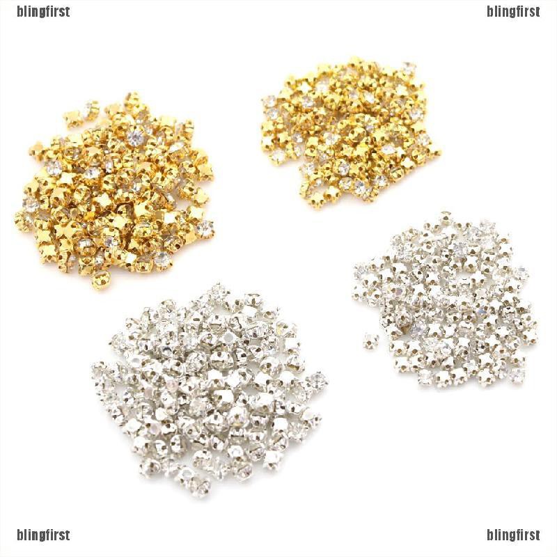 [Bling] 100pcs Mini Doll Crystal Rhinestone Rhinestones DIY Garment Sewing Clothes Accessories [First]