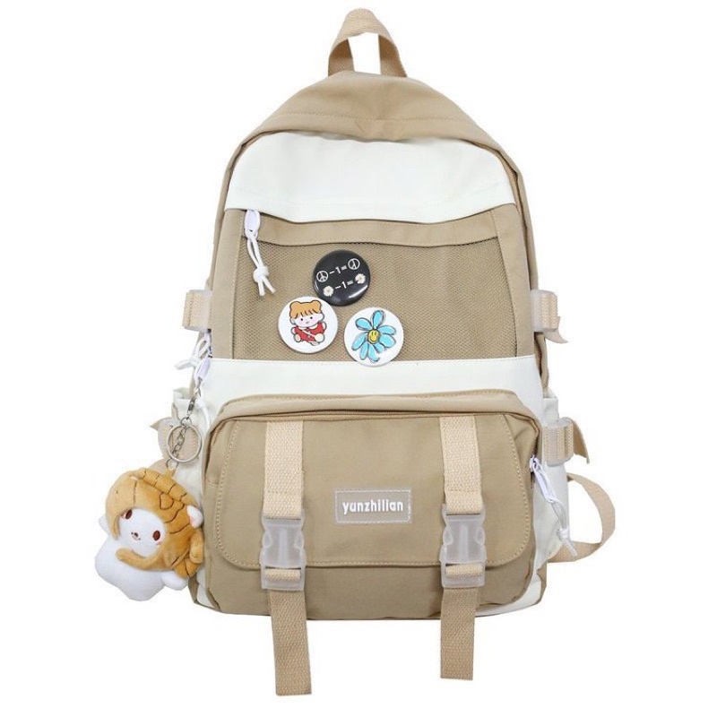 Balo phong cách Hàn Quốc siêu nhẹ, chống nước thời trang DOUCIYUAN 1863 (KHÔNG KÈM GẤU)