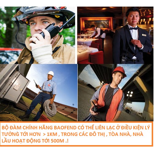 Bộ đàm Baofeng 888s tặng 2 tai nghe 16 kênh - Âm thanh chuẩn - Cự li liên lạc lên tới 3km - Pin trâu - Hàng chính hãng