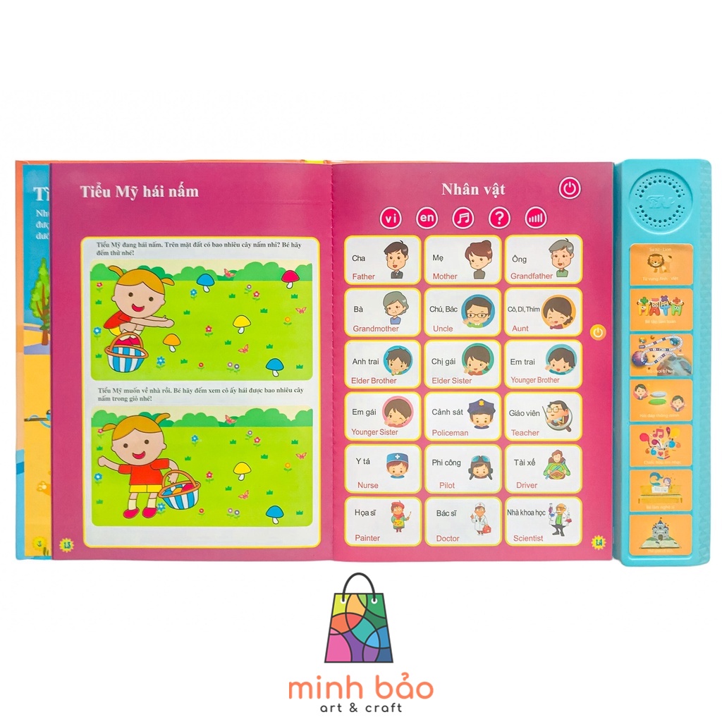MẪU MỚI NHẤT - SÁCH NÓI SONG NGỮ ANH-VIỆT CHO BÉ TỪ 3 TUỔI