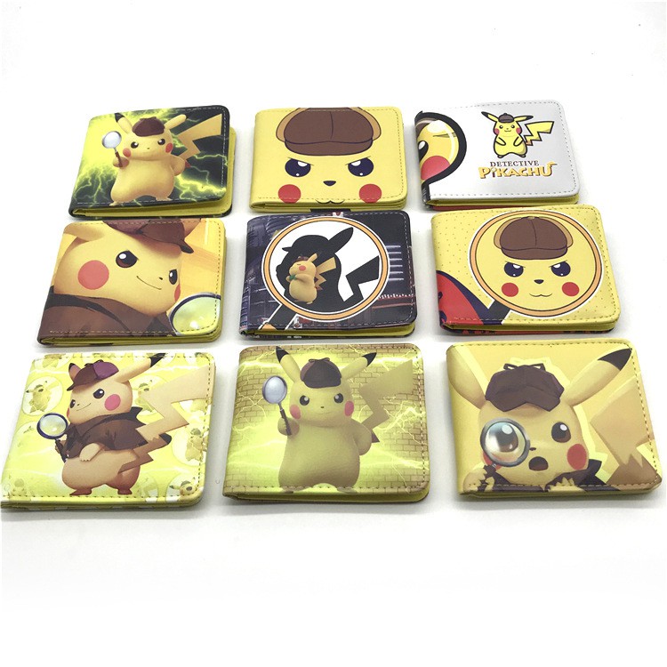 New Pokémon Pokemon Pikachu Short Wallet Card Holder Small Change Smart Bag Folding Bag