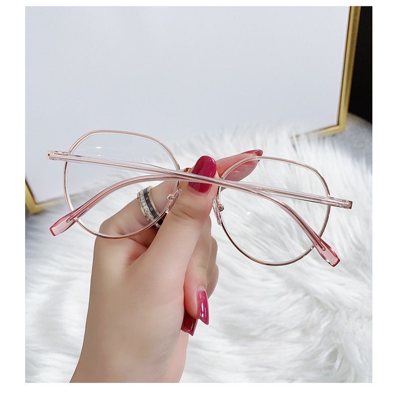 Mắt Kính Gọng cận Kim Loại form tròn Phong Cách Hàn Quốc - Hata24h