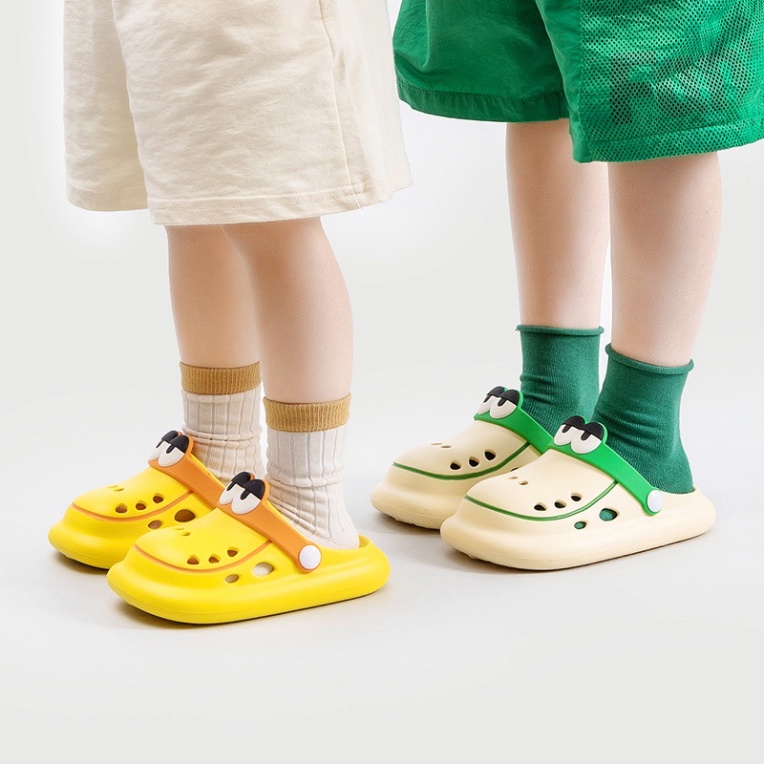 Dép sục Crocs Cheerful Mario 9907 họa tiết hoạt hình dễ thương thời trang cho bé- happy feet phân phối chính thức