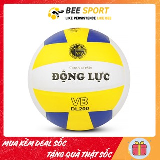 Bóng chuyền Động Lực DL 200 da PVC - Kèm kim bơm và lưới đựng bóng
