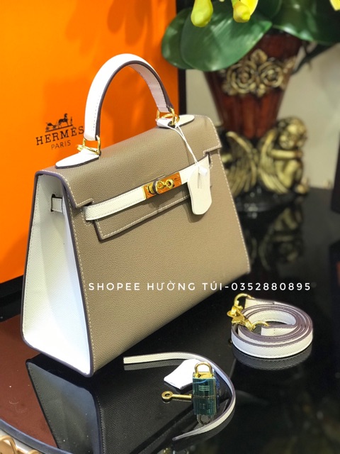 Túi Kelyyyy size 25 bản phối màu mới nhất loại đẹp tặng khăn lụa | BigBuy360 - bigbuy360.vn