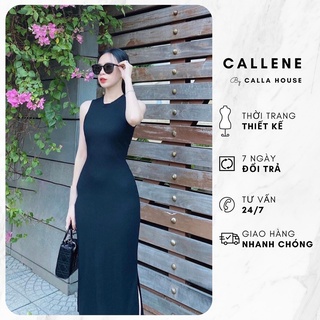 Váy đầm body thun gân 4 chiều xẻ tà thiết kế cao cấp (LSE945)