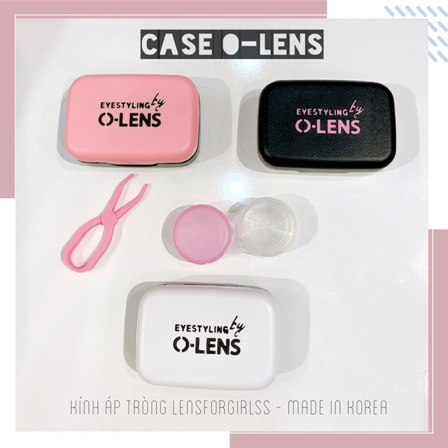 Hộp đựng lens có gương chính hãng của OLENS (Korea)