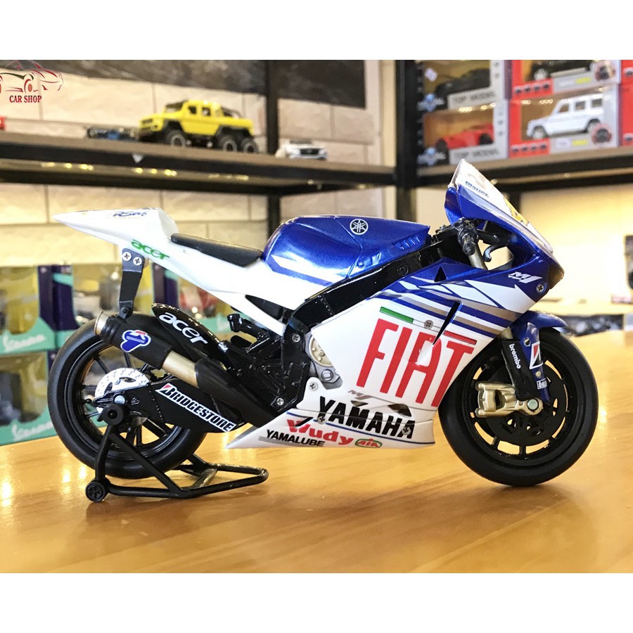Mô hình siêu xe mô tô Yamaha YZR M1 2013 tỉ lệ 1/12 hãng NewRay