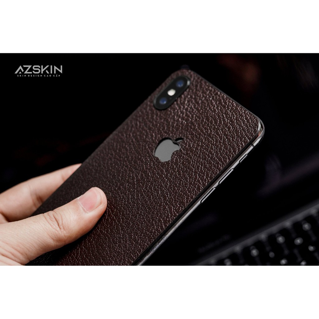 Miếng dán Skin Da Bò Thật cho Iphone - ( màu nâu )