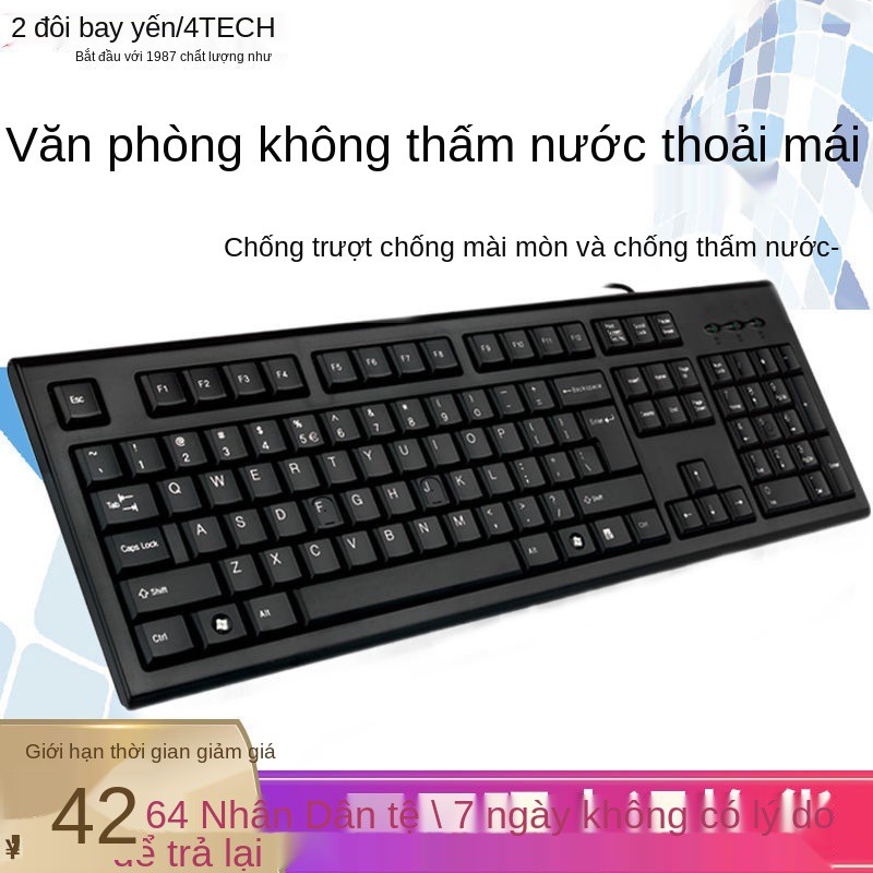 Bàn phím có dây Shuangfeiyan KB-8 Máy tính màng để bên ngoài KR85 góc tròn văn phòng câm và không thấm nước | BigBuy360 - bigbuy360.vn