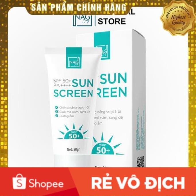 Kem chống nắng  SUN SCREEN tính chất vật lý dưỡng trắng da cho cả da dầu mụn SPF50+