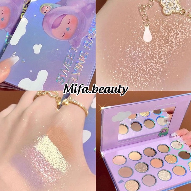 Bảng Mắt Muge Leen 15 Ô, Bảng Màu Mắt Tông Nâu Nội Địa Trung Nhẹ Nhàng Sweet flying