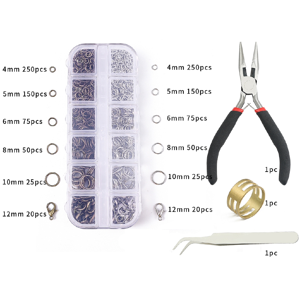 Bộ Kìm Kẹp Làm Trang Sức Bằng Hợp Kim 0.7x5mm 12Mm