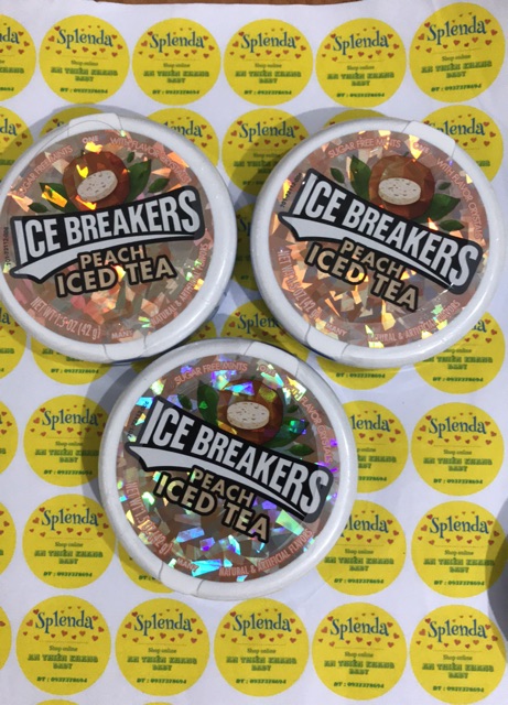 Kẹo ngậm Ice Breakers ( sugar free) vị trà đào của Mỹ