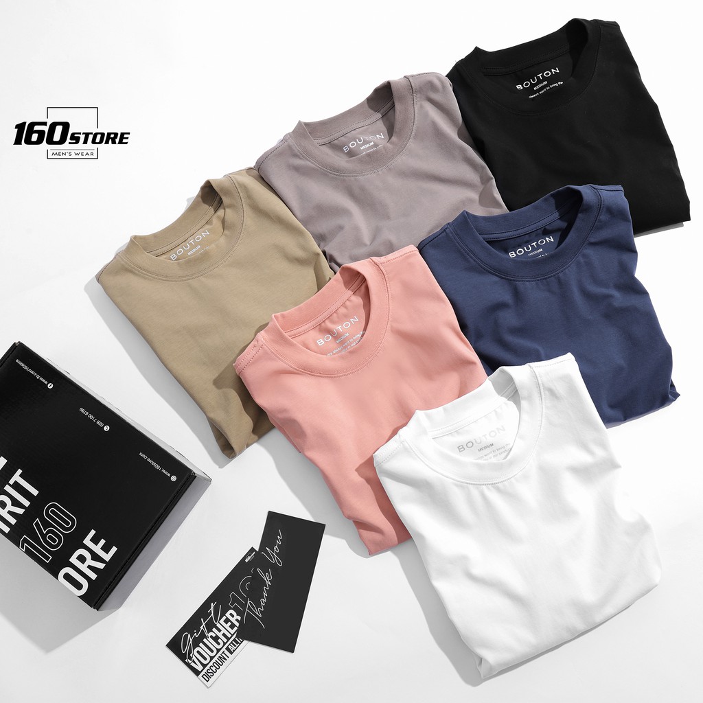 Sale Áo thun nam, Áo phông nam cổ tròn bouton in logo, vải cotton co giãn, form slim fit atec0001 16