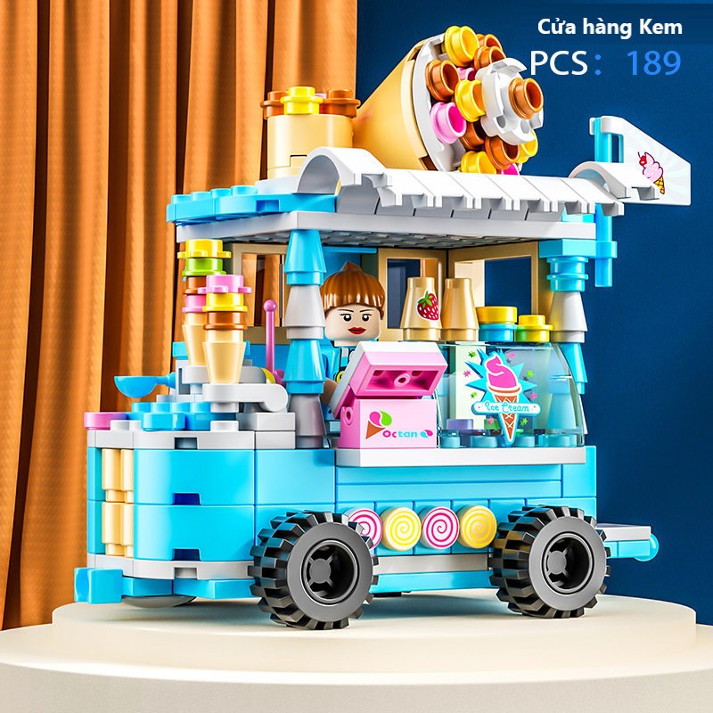 Đồ chơi lắp ráp xếp hình lắp ráp , thành phố thu nhỏ cho bé từ 6 tuổi